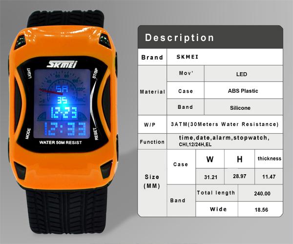 Montres colorées d'affichage à cristaux liquides Digital pour des enfants avec le déploiement quotidien de cadran d'alarme