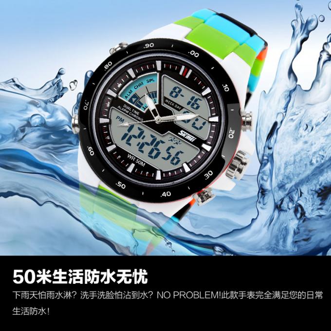 Montre multifonctionnelle de sport de 5 atmosphères pour l'adolescent, montre de robe de Digital