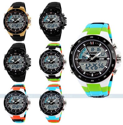 La montre multifonctionnelle de sport a stigmatisé Logo Colorful Strap Unisex Watch